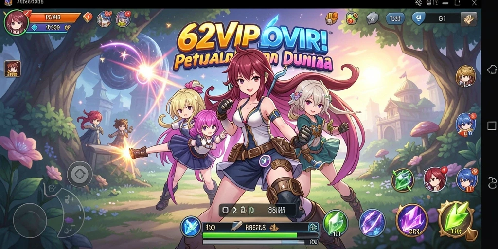 Tangkapan layar gameplay yang menampilkan pertarungan karakter anime yang seru.