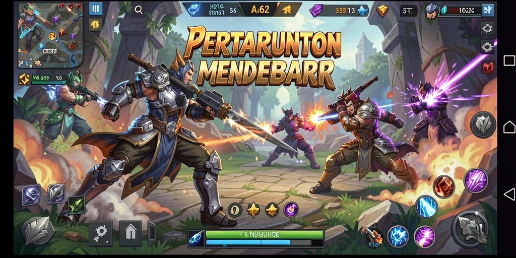 Tampilan gameplay seru dan mendebarkan AA62 yang penuh strategi.