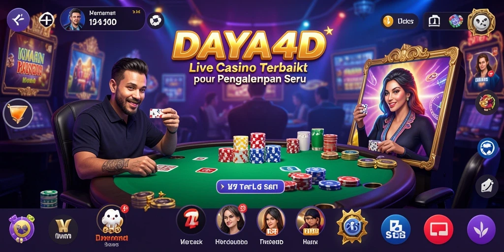Tampilan gameplay Live Casino yang mendebarkan di DAYA4D.