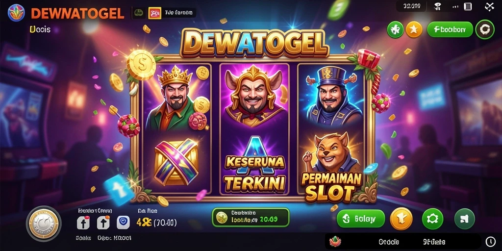 Tampilan utama gameplay DEWATOGEL yang penuh warna dan menegangkan.