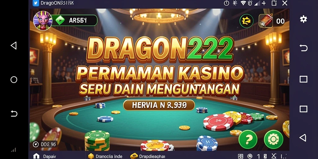 Screenshot gameplay menarik dari DRAGON222 yang menampilkan suasana kasino.