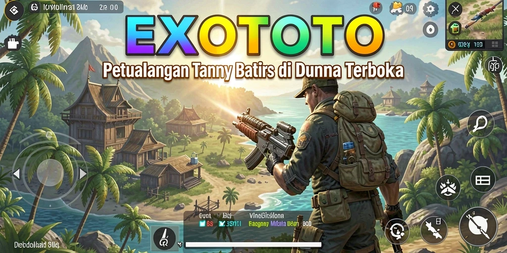 Gameplay epik dari EXOTOTO dalam dunia terbuka yang luas.