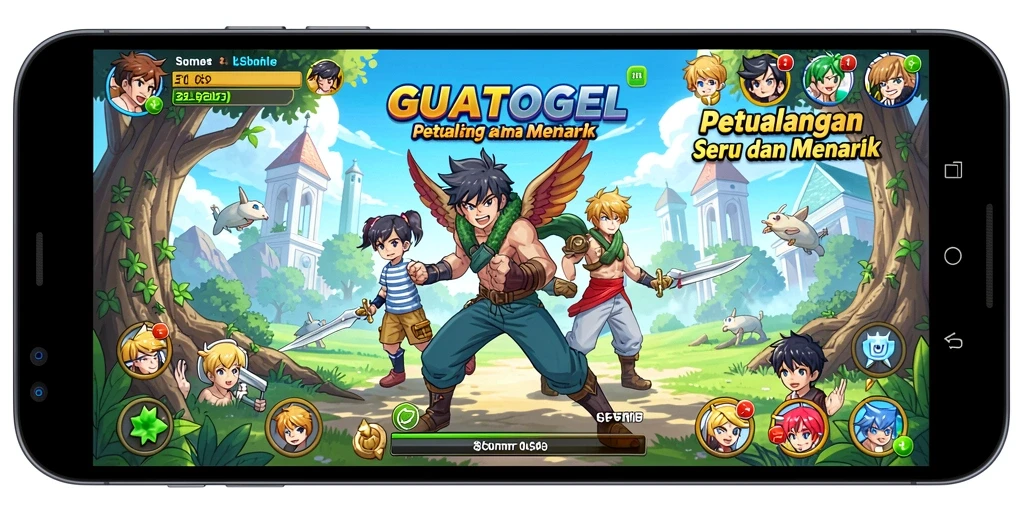 Menampilkan aksi seru di dunia anime GUATOGEL.