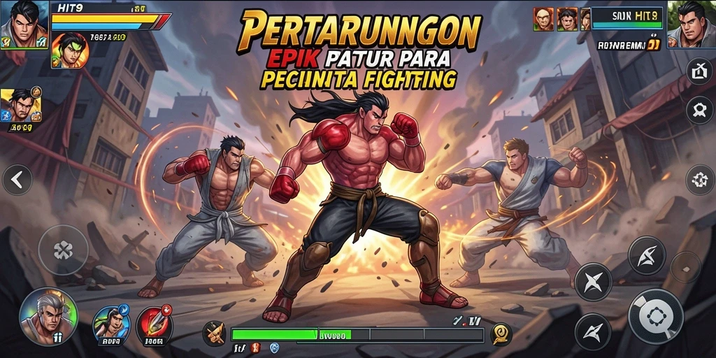Tangkapan layar pertarungan epik di HIT9 dengan animasi yang luar biasa.