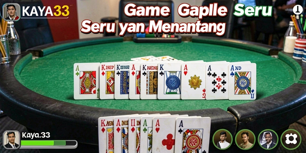 Tangkapan layar utama KAYA33 dengan tampilan gameplay Gaple yang seru.