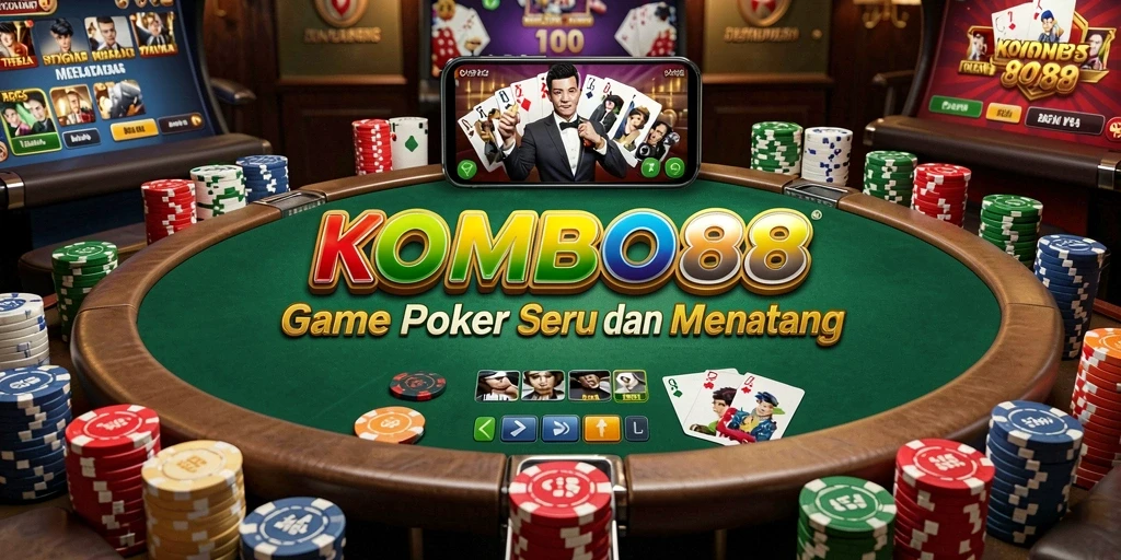 Tampilan gameplay Poker yang mengasyikkan di KOMBO88.