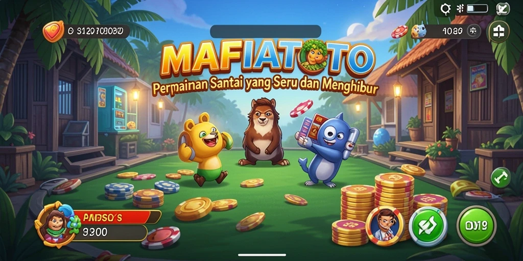 Tangkapan layar MAFIATOTO menunjukkan gameplay yang ceria dan penuh warna.