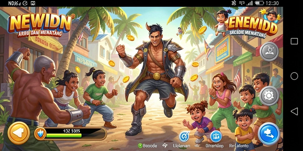 Tangkapan layar menunjukkan aksi gameplay seru NEWIDN.