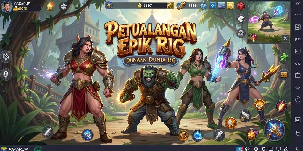 Tangkapan layar menampilkan pertarungan seru di PAKARJP.