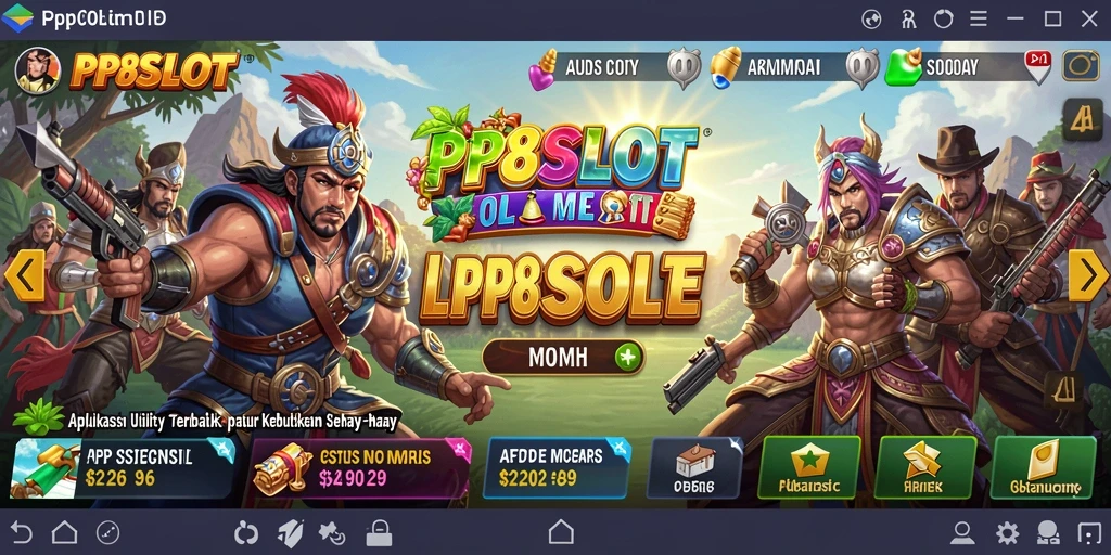 Tampilan utama PP8SLOT yang memudahkan navigasi aplikasi Utility.