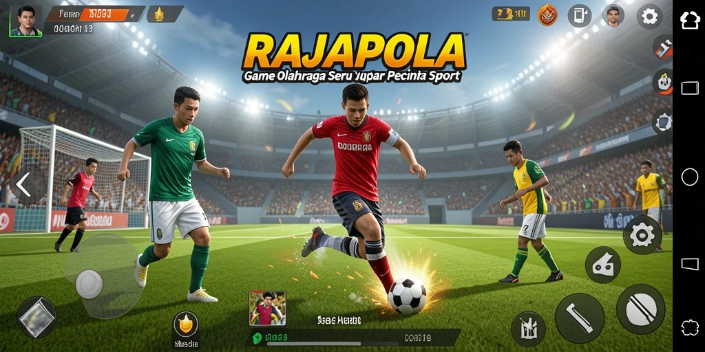 Tampilan gameplay RAJAPOLA yang menegangkan saat berkompetisi di lapangan.
