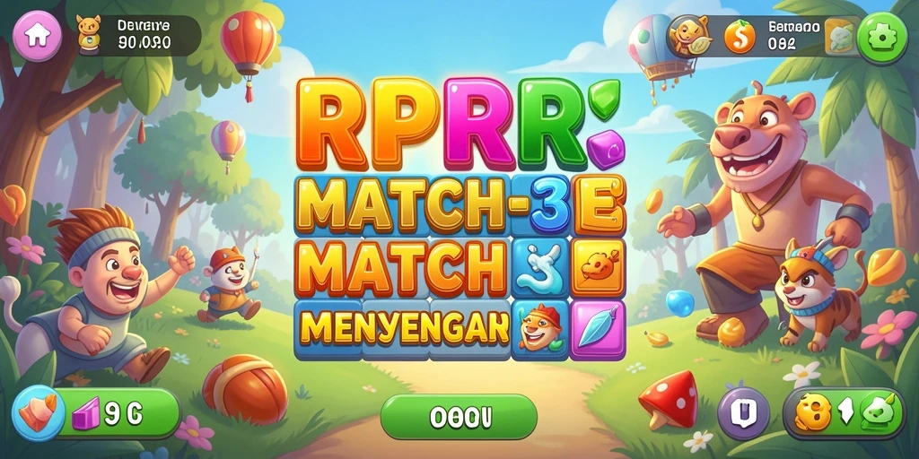 Tampilan gameplay RPRR yang menawan dengan tantangan Match-3.