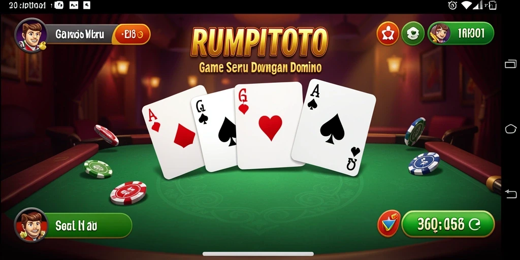 Tampilan gameplay seru RUMPITOTO dengan domino.