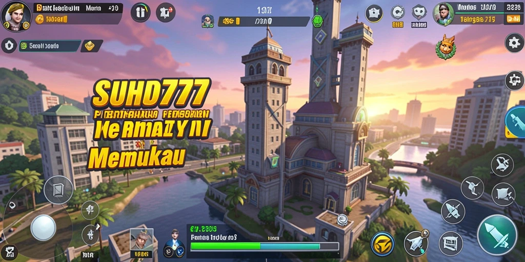 Gameplay <strong>Suhu777</strong> menampilkan strategi menaklukkan musuh dengan menara yang kuat.