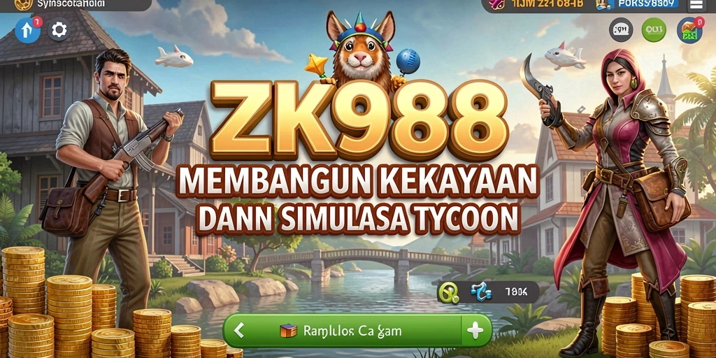 Tangkapan layar gameplay ZK988 menunjukkan keseruan membangun kerajaan bisnis.